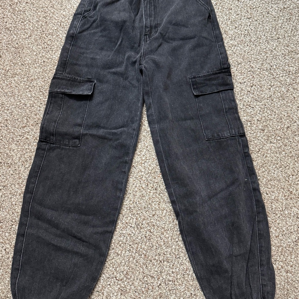PacSun Black-wash Cargo Pants NWT Size 25